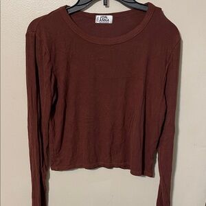 Jon & Anna Women's Chocolate Long Sleeve Tee